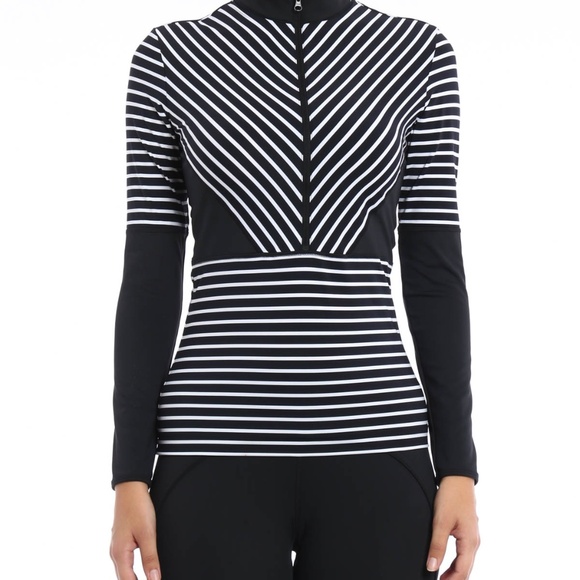 Adidas by Stella McCartney Studio Black White Stripe Longsleeve Shirt XS (NWOT) - Picture 4 of 7